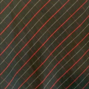 Black, Grey & Red Skirt with Faux Leather Trim